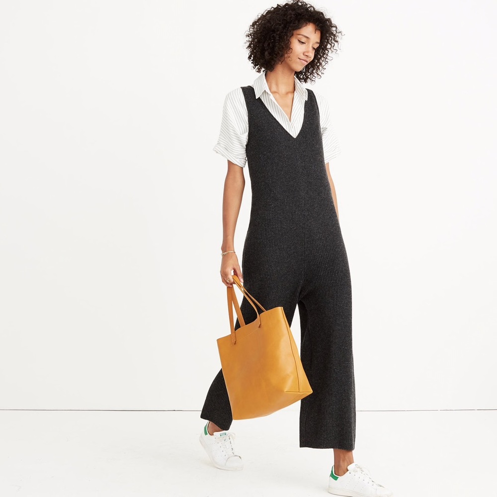 MADEWELL Wool Knit Wide Leg Jumpsuit Sz Medium